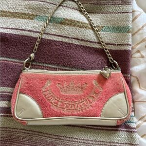 Juicy Couture Pink and Cream Chain Shoulder Bag